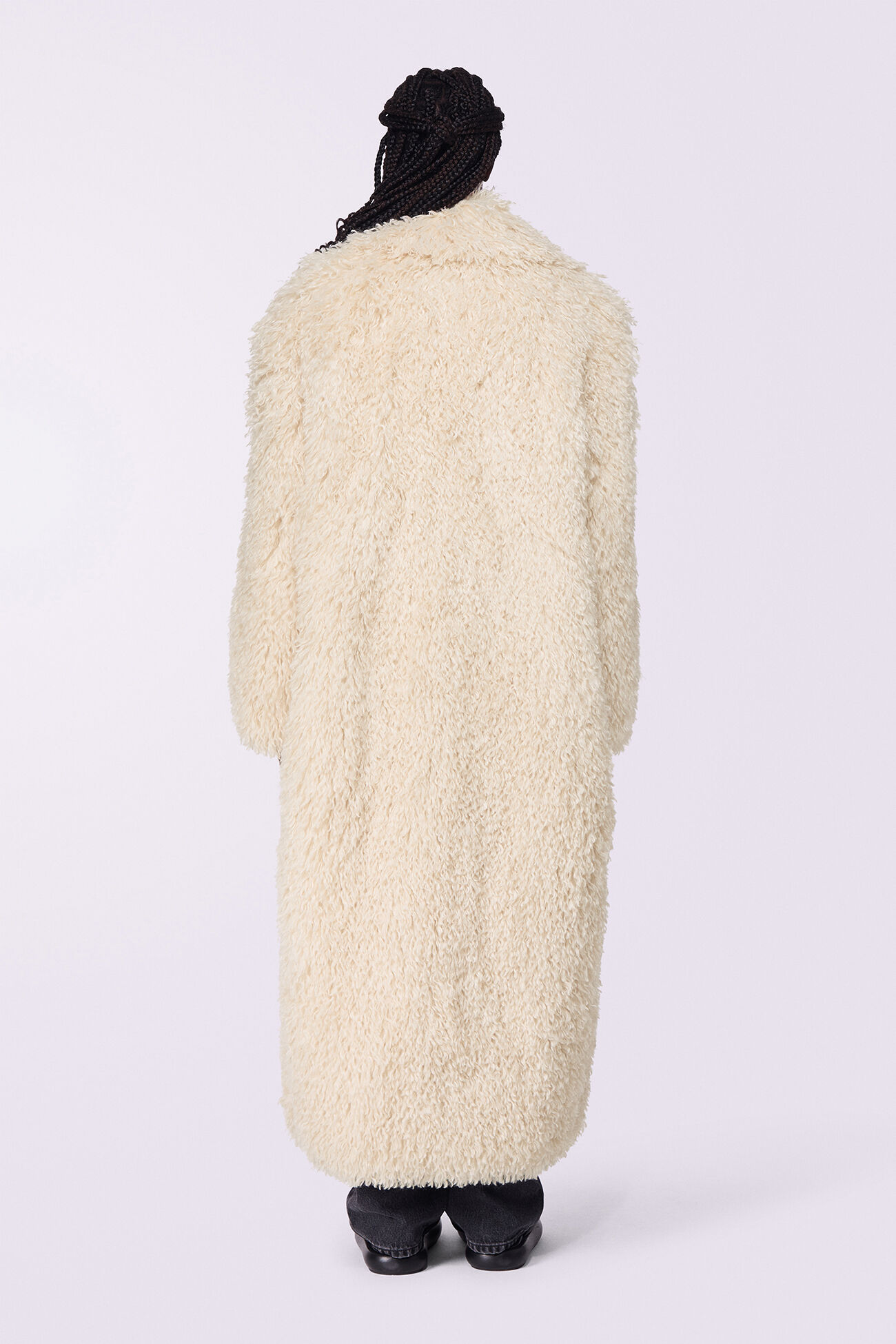 Unisex Faux Fur Coat Cream